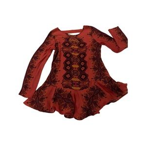 Free People Burgundy Boho Tunic